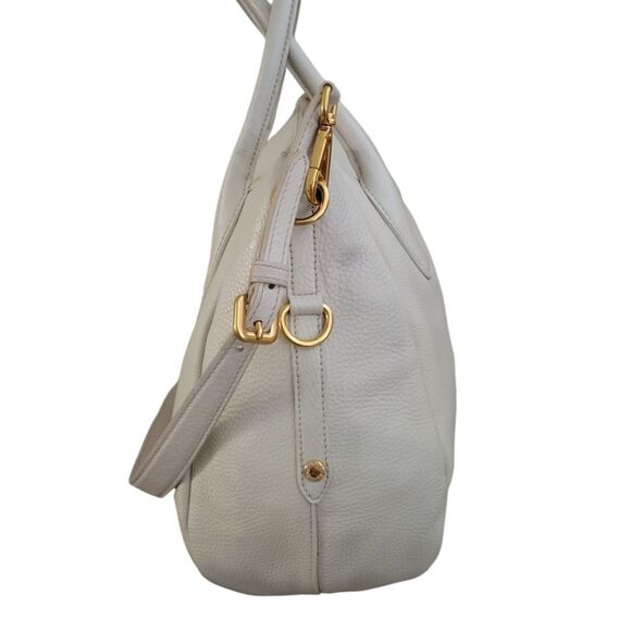 Prada Cream Leather Shoulder Bag Handbag - Picture 4 of 16